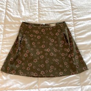 Altard state olive/floral skirt